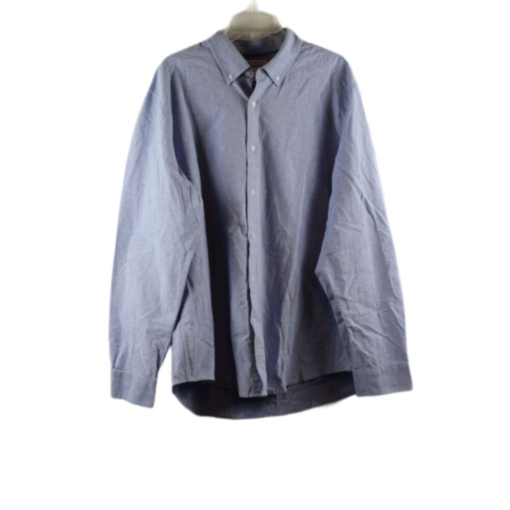 Amazon Essentials Blue Men's Dress Shirt Long Sleeve Button Down XXL 018